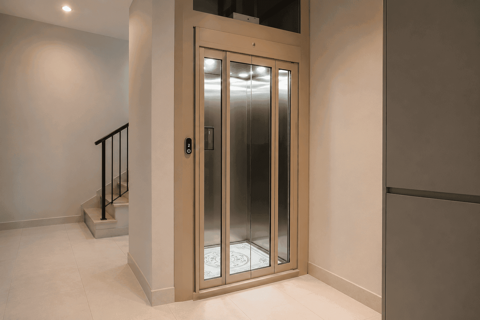 Cửa 4 cánh gập — tự động