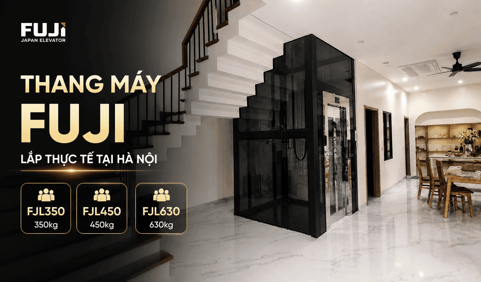Thang máy FUJI tại Hà Nội — FJL350, FJL450, FJL630