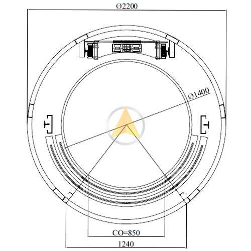 Bản vẽ thang máy kính tròn