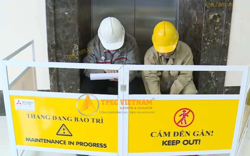 Công tác bảo trì thang máy tại TPEC VN được thực hiện nghiêm túc
