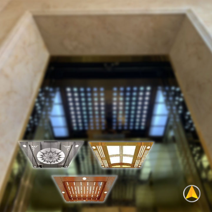 Mẫu trần thang máy đẹp và sang trọng