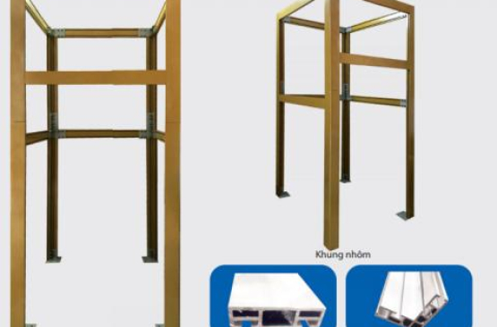 Khung nhôm thang máy {Loại Bắt ốc, Sơn Tĩnh điện, Anode}