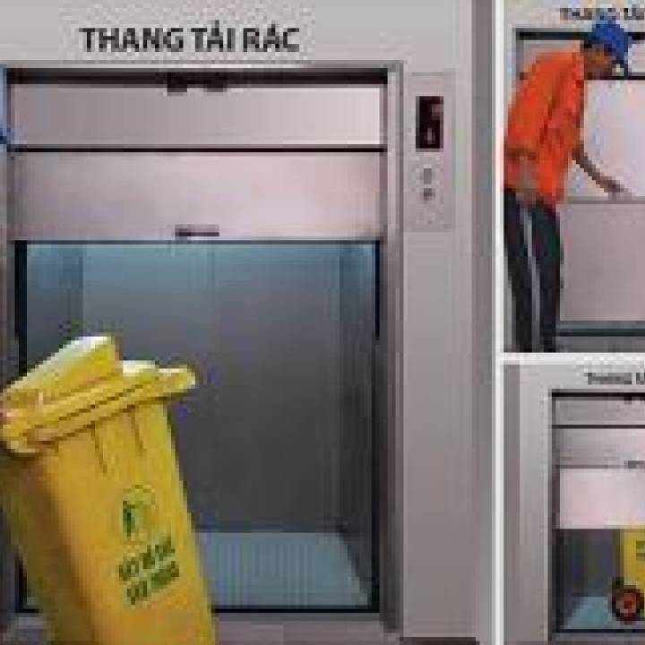 thang máy tải rác