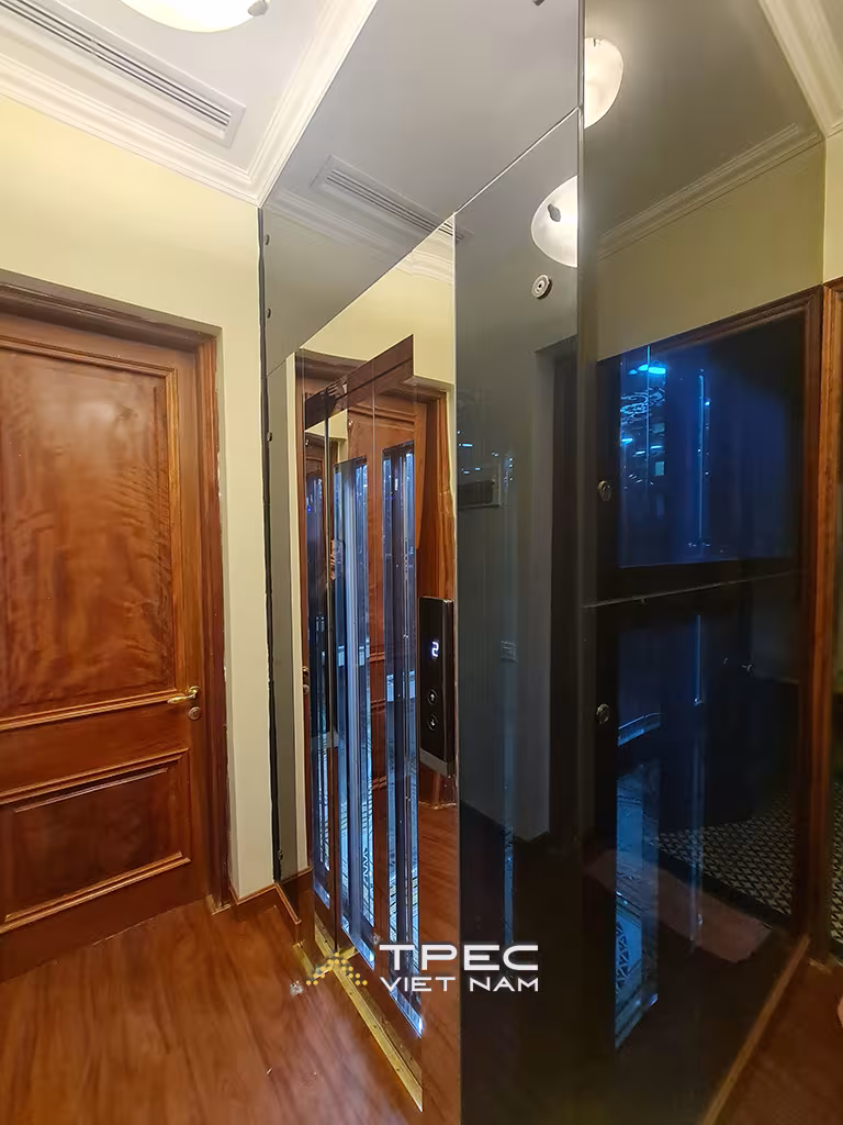 Dự án thang máy kính loại nhỏ cho nhà cải tạo