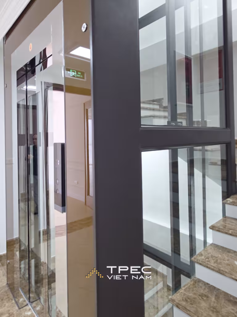 Dự án thang máy kính tại mỹ đình 2 - tpec việt nam