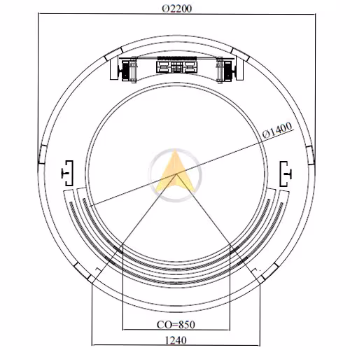 Bản vẽ thang máy kính tròn
