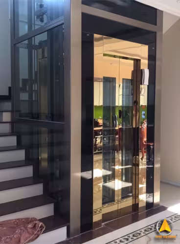 Khung nhôm thang máy Anos màu sang trọng