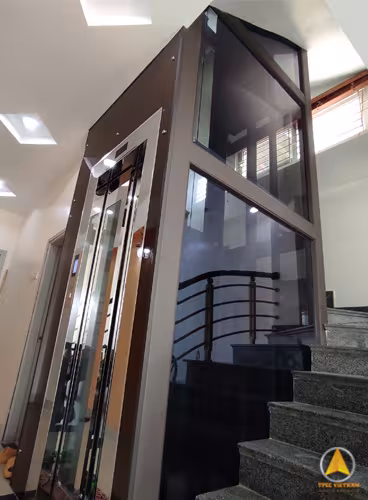 Khung thép thang máy chấn định hình nâu xingfa