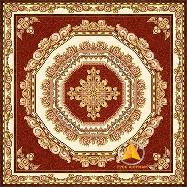 Mẫu sàn gạch thang máy hoa văn vuông mẫu 9