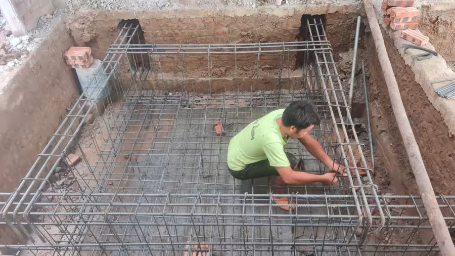 Thi công hố pit thang máy