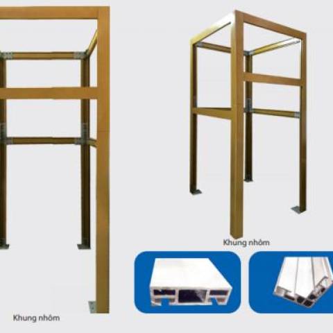 Khung nhôm thang máy {Loại Bắt ốc, Sơn Tĩnh điện, Anode}