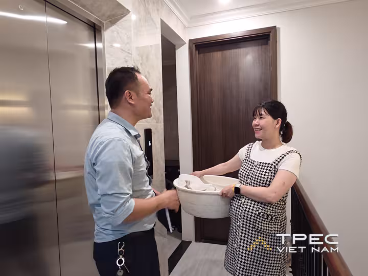 Dự án thang máy gia đình tại phố Nguyễn công hoan