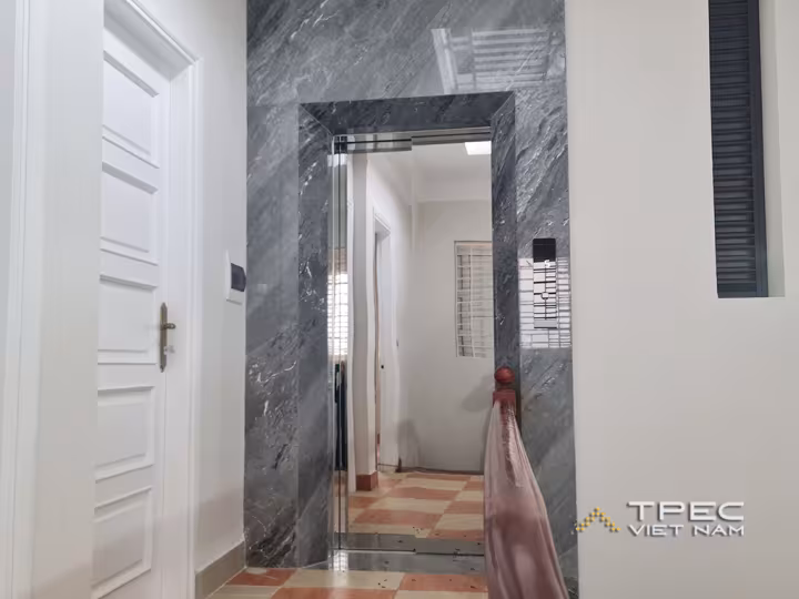 Dự án thang máy gia đình 450kg nhà cải tạo tại Nguyễn khang