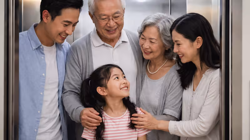 Thang máy gia đình có an toàn cho người già trẻ nhỏ